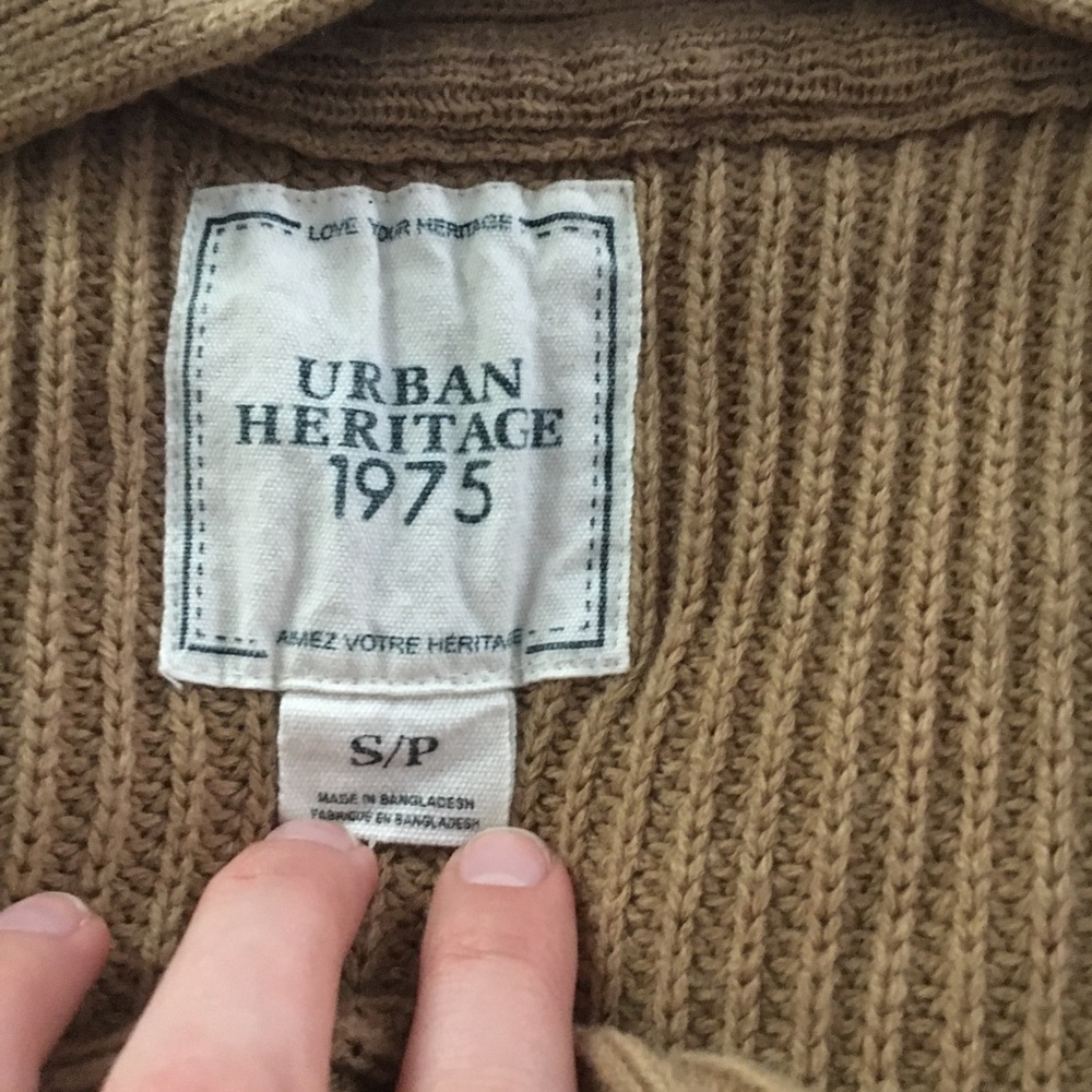 Oversized Camel Tan Open Cardigan Chunky Knit - Picture 3 of 7